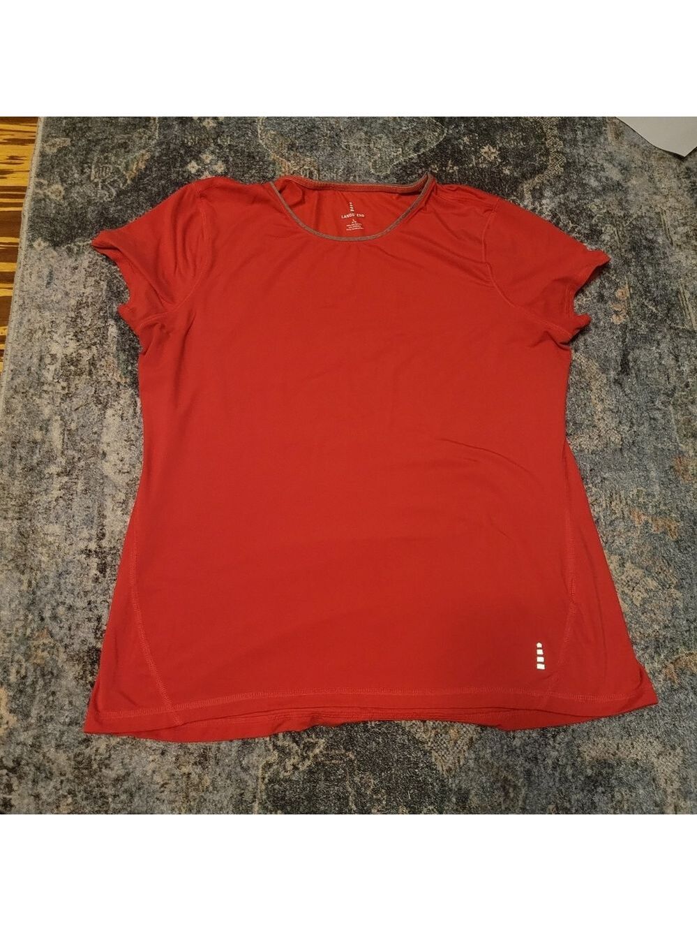Lands' End Women's Short Sleeve Melon Shirt Size L Looks New